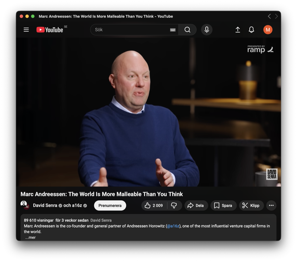YouTube running natively in Cachy — ad-free